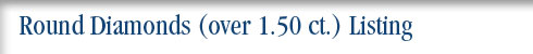 Round Diamonds (over 1.50 ct.) Listing